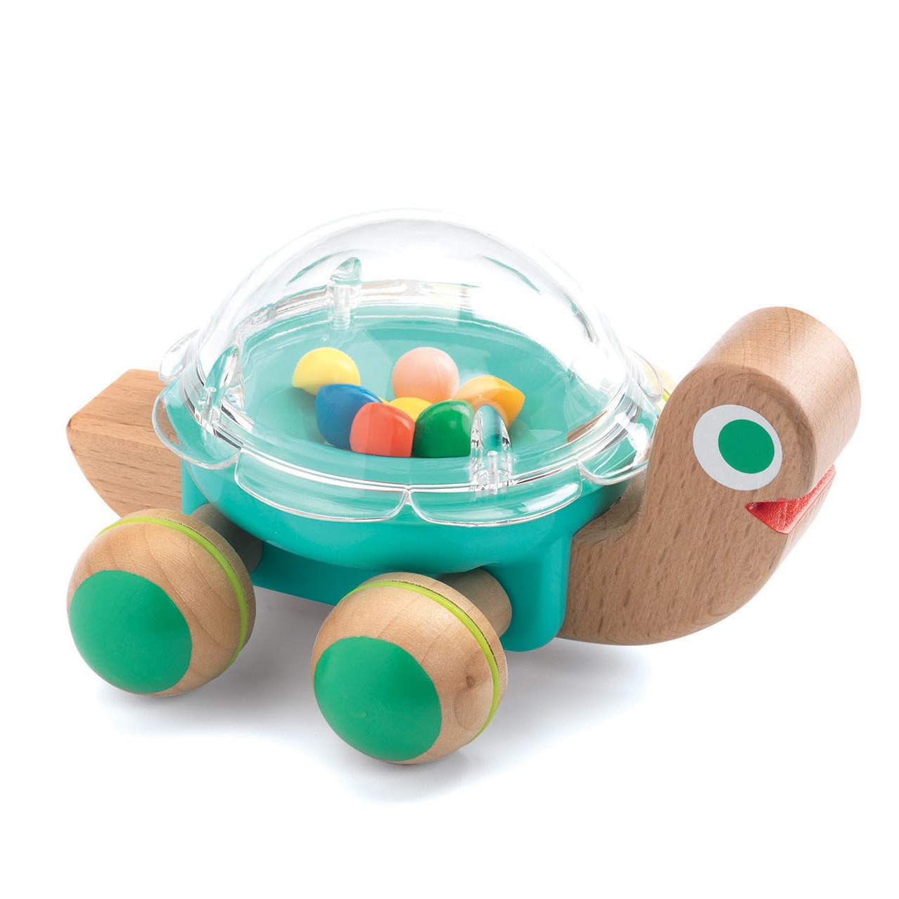 Djeco, Drewniana zabawka na kółkach Lola