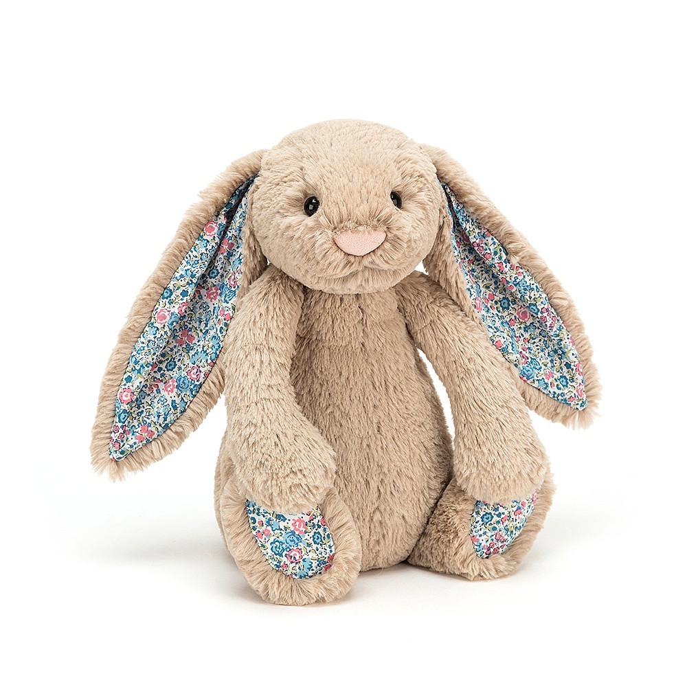 Jellycat, Królik beżowy kolorowe uszy 18cm Jellycat, Królik beżowy kolorowe uszy 18cm