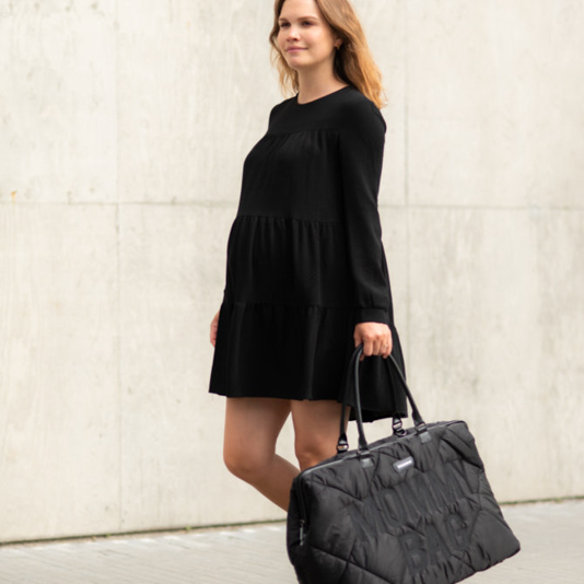 Childhome, Torba Mommy bag Pikowana Czarna Childhome, Torba Mommy bag Pikowana Czarna