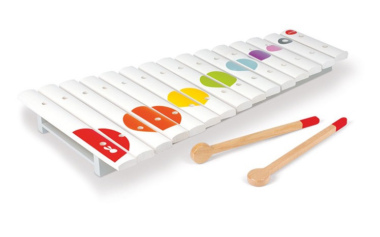 Janod, cymbałki 15 tonów drewniane Confetti