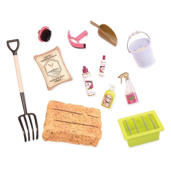 Our Generation, Zestaw akcesoriów – Hay and Neigh Care Set – LALKA DBA O SWOJEGO KONIA Our Generation, Zestaw akcesoriów – Hay and Neigh Care Set – LALKA DBA O SWOJEGO KONIA