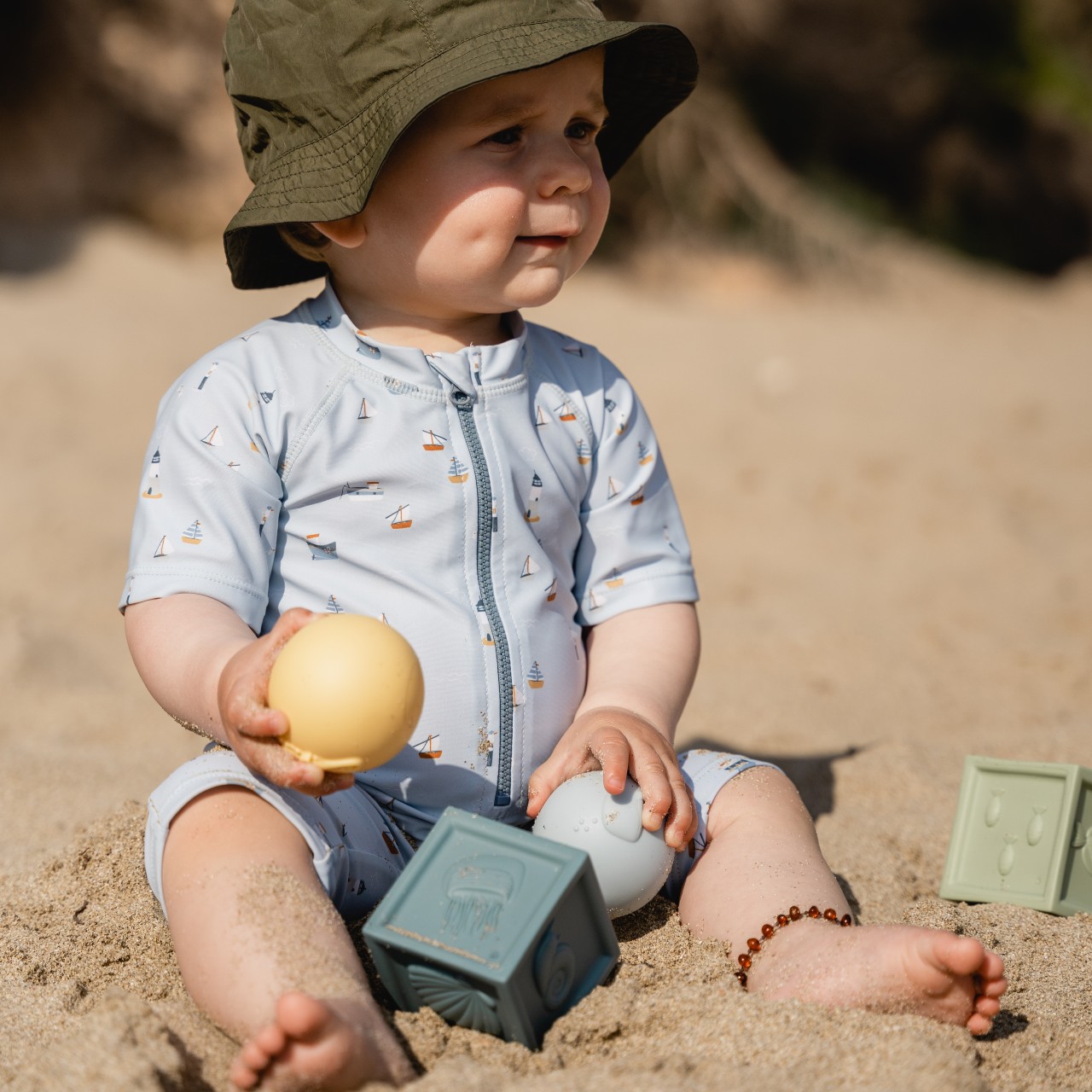 Little Dutch, Swimsuit chłopięcy 98/104 Sailors Bay Blue
