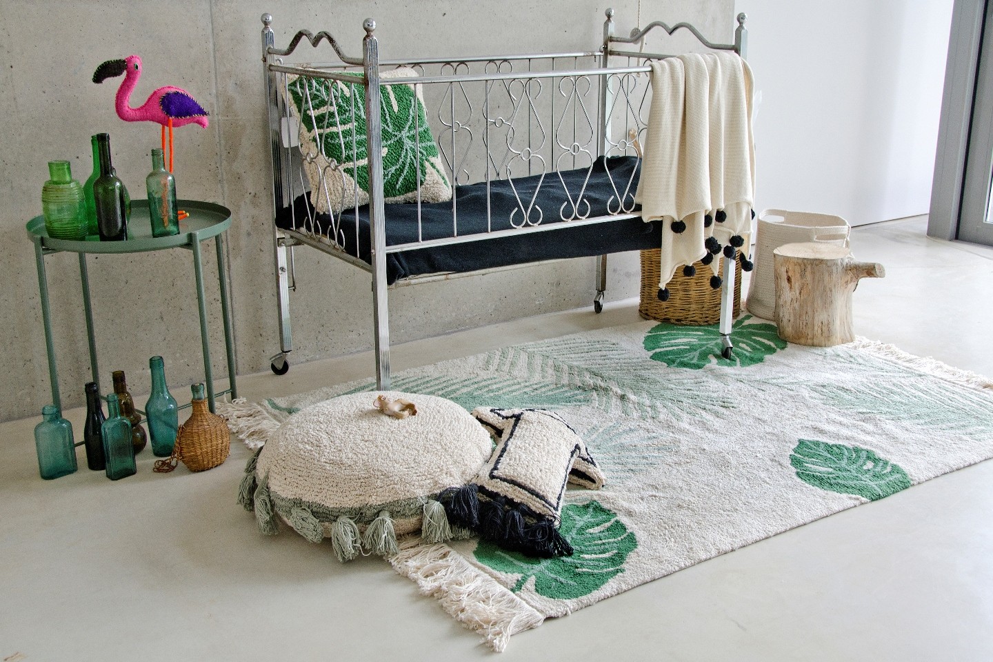Lorena Canals, Dywan do prania w pralce Tropical Green Lorena Canals, Dywan do prania w pralce Tropical Green