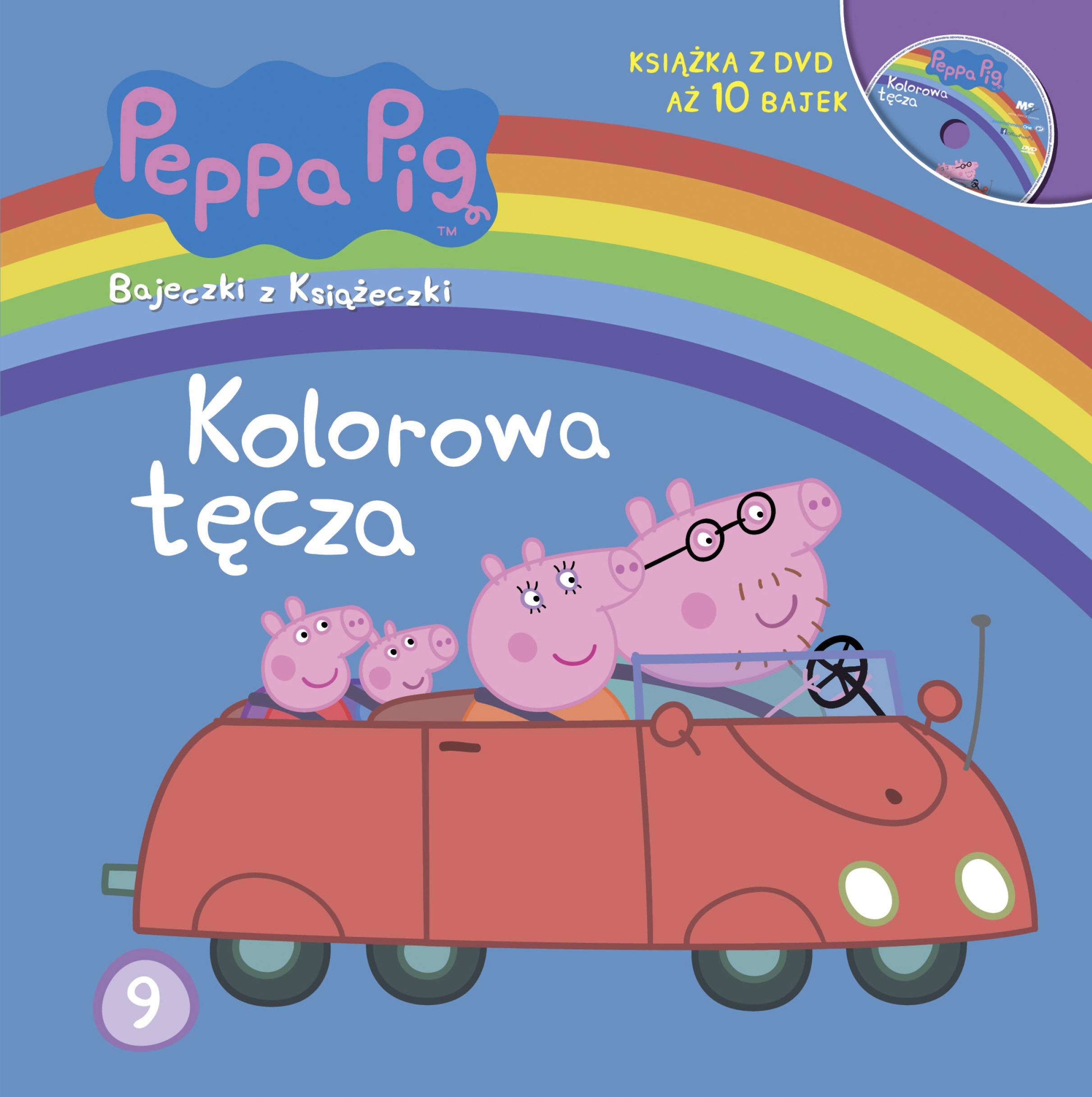 Kolorowa tęcza świnka peppa bajeczki z książeczki + dvd