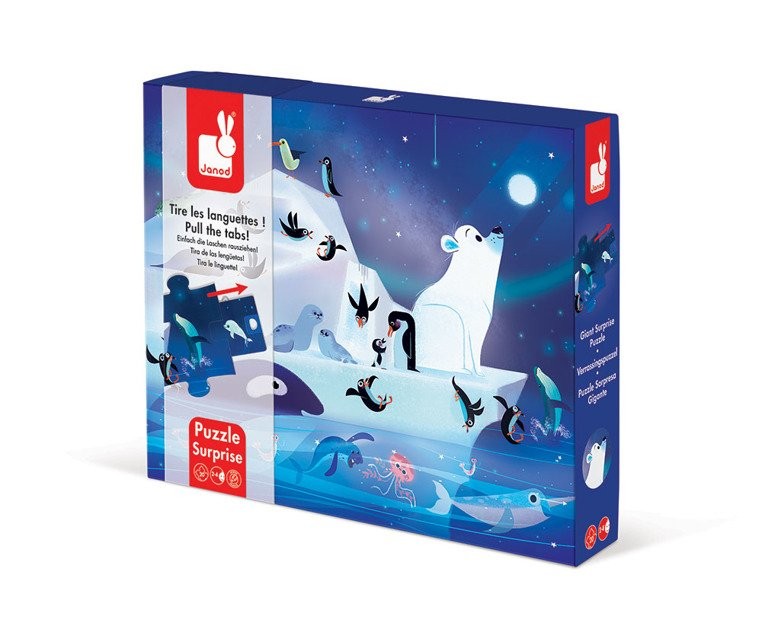 Janod, Puzzle z niespodzianką 20 elementów Pod gwiazdami Janod, Puzzle z niespodzianką 20 elementów Pod gwiazdami