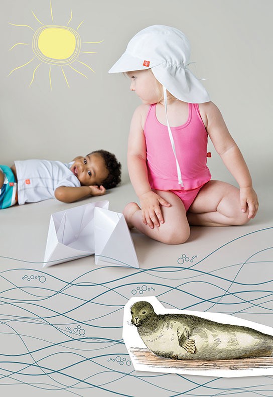 Lassig, kostium do pływania jednoczęściowy z pieluszką Light pink, UV 50+, 0-6 mcy