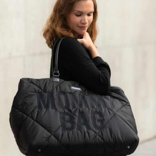 Childhome, Torba Mommy bag Pikowana Czarna Childhome, Torba Mommy bag Pikowana Czarna