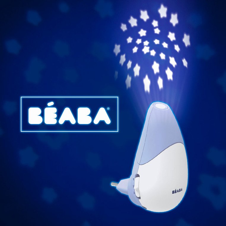 Beaba, Lampka nocna LED z projektorem gwiazd i czujnikiem płaczu i ruchu Pixie Star Mineral Beaba, Lampka nocna LED z projektorem gwiazd i czujnikiem płaczu i ruchu Pixie Star Mineral