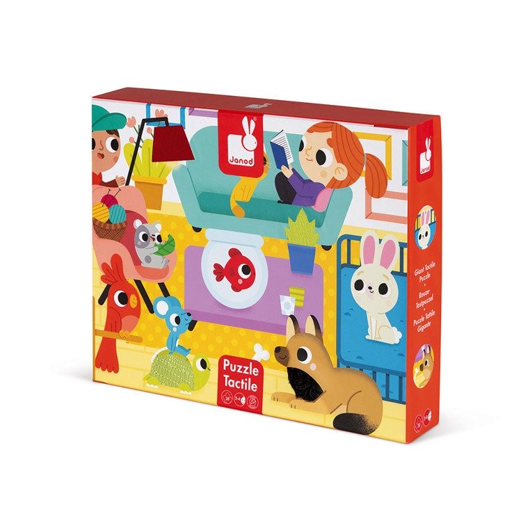 Janod, Puzzle sensoryczne 20 elementów Zwierzęta domowe Janod, Puzzle sensoryczne 20 elementów Zwierzęta domowe