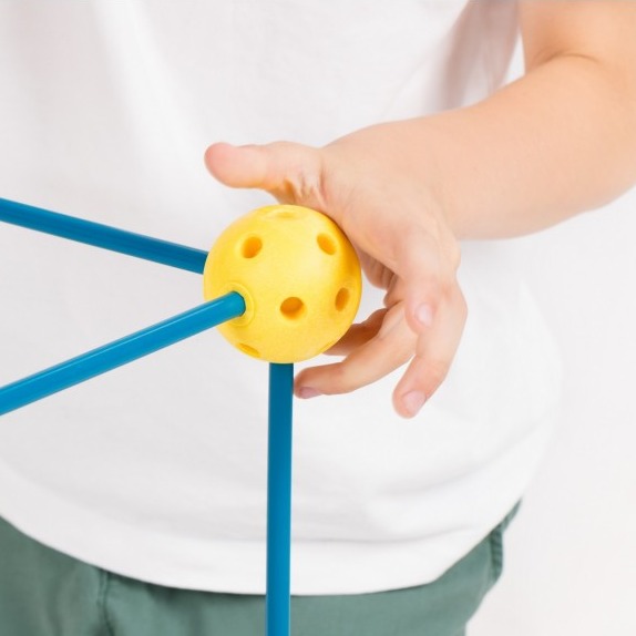 Zwariowany namiot żółto - niebieski