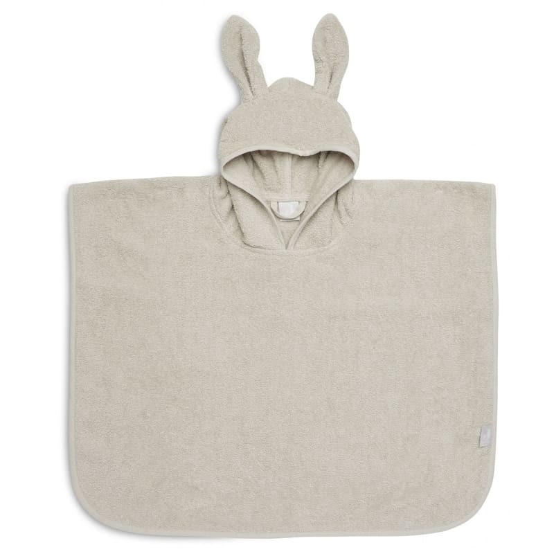 Jollein, Poncho kąpielowe Rabbit z kapturem 65 x 62 cm Nougat