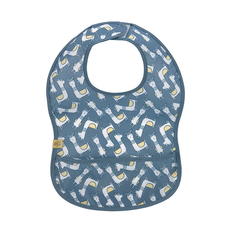 Lassig, Lekki śliniak wodoodporny 6m+ Glama Lama blue Repreve Lassig, Lekki śliniak wodoodporny 6m+ Glama Lama blue Repreve