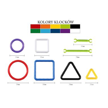 Klocki konstrukcyjne Patyki 173 elementy