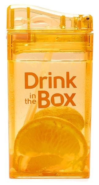 Drink In The Box, Bidon ze słomką orange 240ml Drink In The Box, Bidon ze słomką orange 240ml