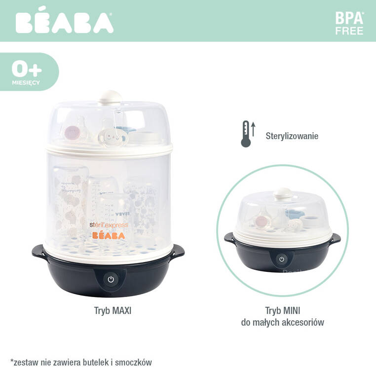 Beaba, Sterylizator parowy 2w1 Night blue Beaba, Sterylizator parowy 2w1 Night blue