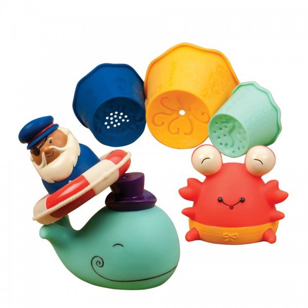 Btoys, wee B. Splashy - Zestaw dla niemowląt - NIEBIESKI - do kąpieli