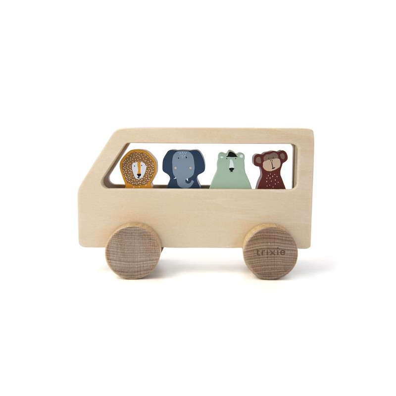 Trixie Baby, Animals Drewniany autobus dla zwierząt Trixie Baby, Animals Drewniany autobus dla zwierząt