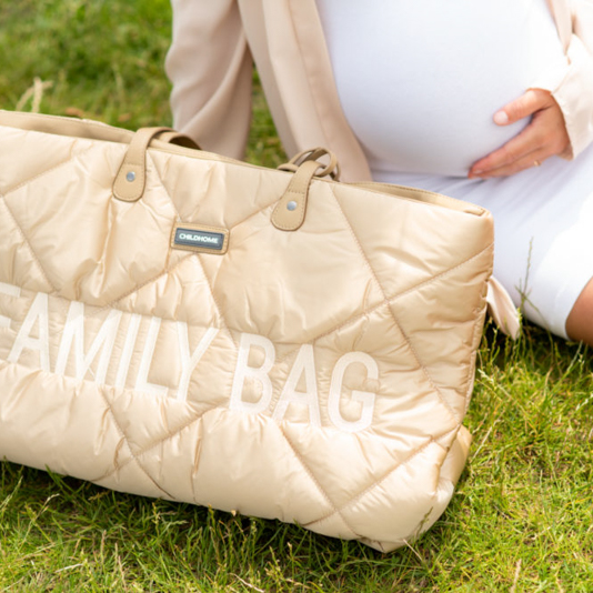 Childhome, Torba Family bag Pikowana Beżowa Childhome, Torba Family bag Pikowana Beżowa
