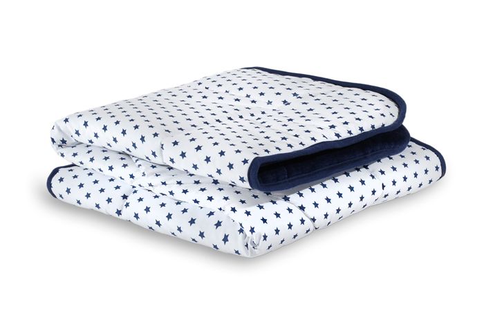 Kocyk mata w granatowe gwiazdki Kocyk mata w granatowe gwiazdki