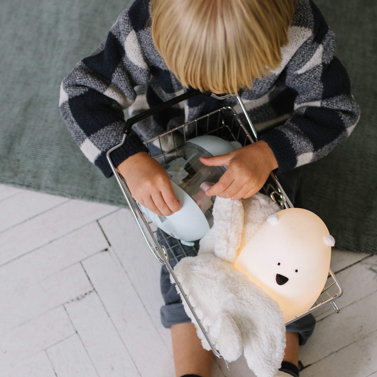 Rabbit&Friends, Lampka miś biała z pilotem Rabbit&Friends, Lampka miś biała z pilotem