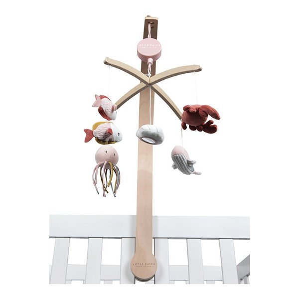 Little Dutch, Karuzela do łóżeczka drewno Ocean Róż