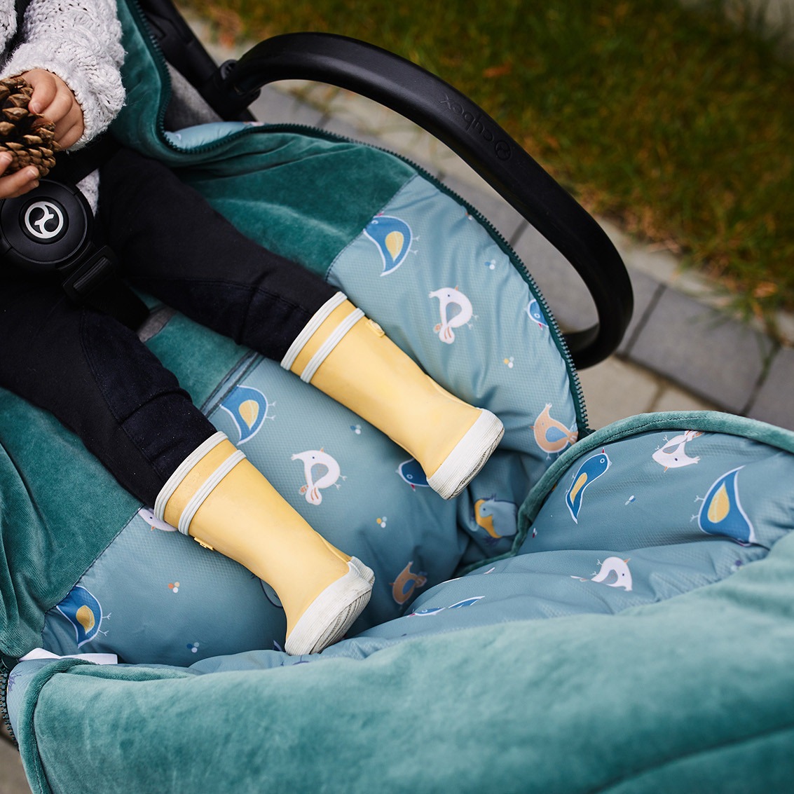 Pink no more, Śpiwór do wózka zimowy - Crazy Birds