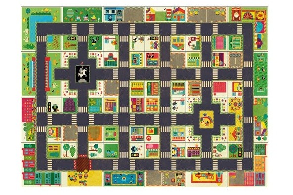 Djeco, puzzle ulice ze znakami drogowymi 3 D