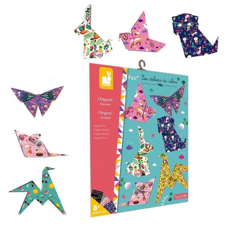 Janod, Zestaw kreatywny do tworzenia origami Zwierzątka 8+ Janod, Zestaw kreatywny do tworzenia origami Zwierzątka 8+