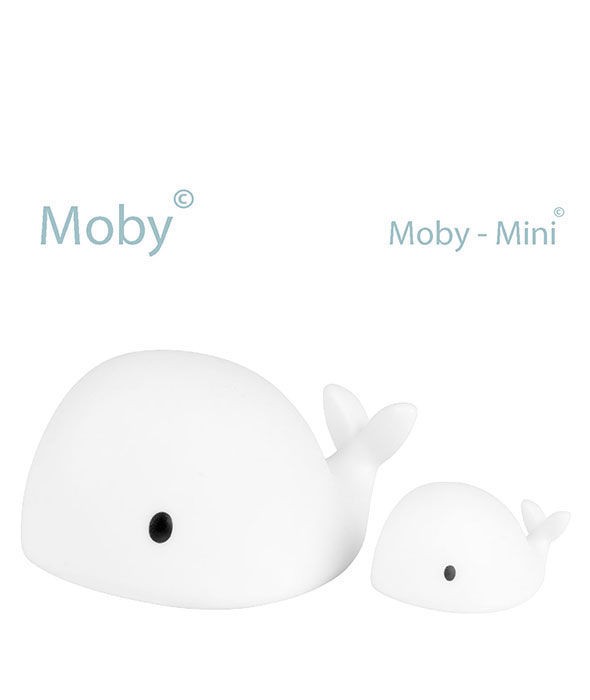 Flow, Lampka Nocna LED, Wieloryb Moby Mini, Biały