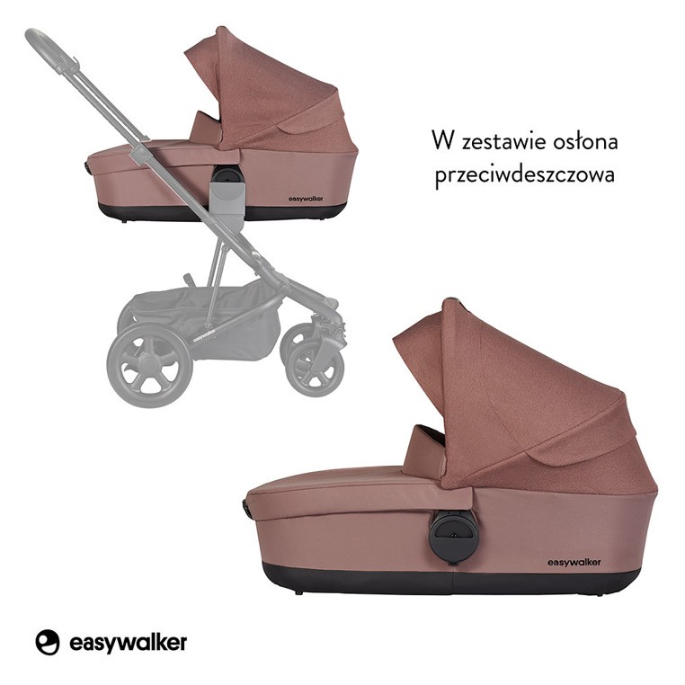 Easywalker, Harvey² Gondola do wózka Desert Pink (zawiera osłonkę przeciwdeszczową)