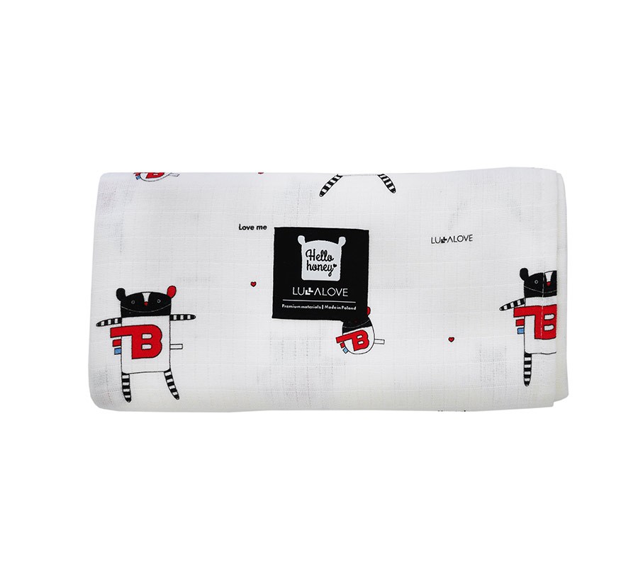 Lullalove, otulacz muślinowy 100x100cm MRB