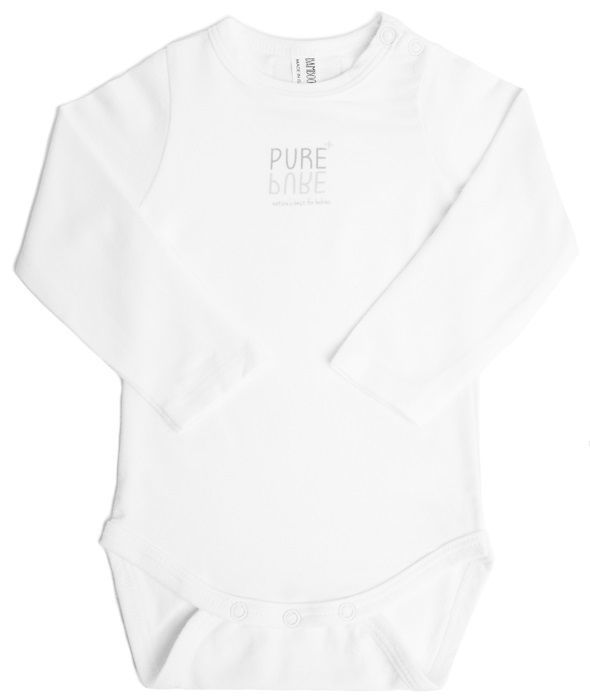 Body niemowlęce z długim rękawem 6-12m białe