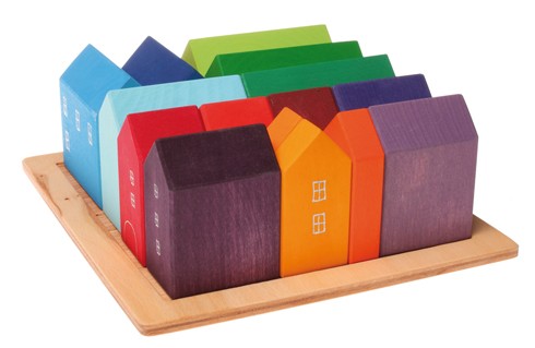 Grimm's, Zestaw tęczowych domków ręcznie malowanych