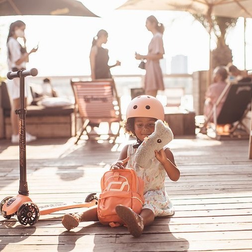 SCOOTANDRIDE, Plecak na hulajnogę dla dzieci 1-5 lat Peach SCOOTANDRIDE, Plecak na hulajnogę dla dzieci 1-5 lat Peach