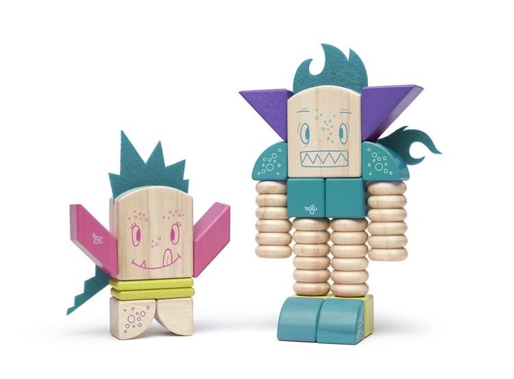 Tegu, Drewniane klocki magnetyczne STICKY MONSTERS Beans & Tumtum Tegu, Drewniane klocki magnetyczne STICKY MONSTERS Beans & Tumtum