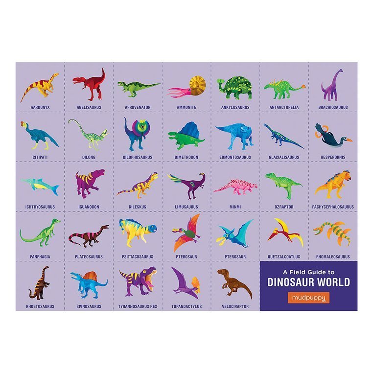 Mudpuppy, Puzzle Świat dinozaurów z elementami w kształcie dinozaurów 80 elementów 5+ Mudpuppy, Puzzle Świat dinozaurów z elementami w kształcie dinozaurów 80 elementów 5+