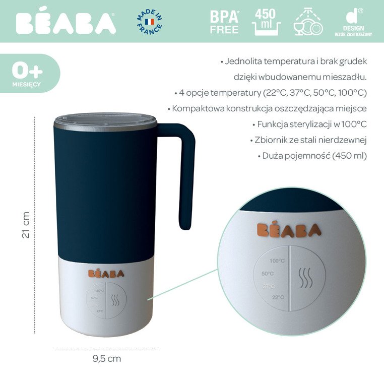 Beaba, Milk Prep® Ekspres do mlecznych napojów Night blue