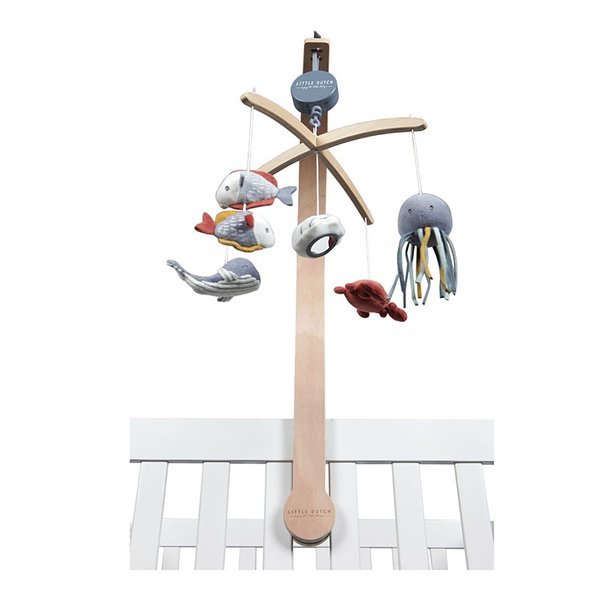 Little Dutch, Karuzela do łóżeczka drewno Ocean Błękit