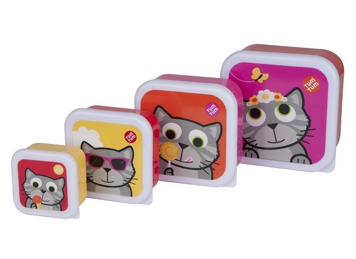 Pojemniki Na Żywność Kotek 4 szt. Tum Tum