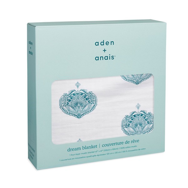 Aden & Anais, Kołderka paisley - teal Aden & Anais, Kołderka paisley - teal