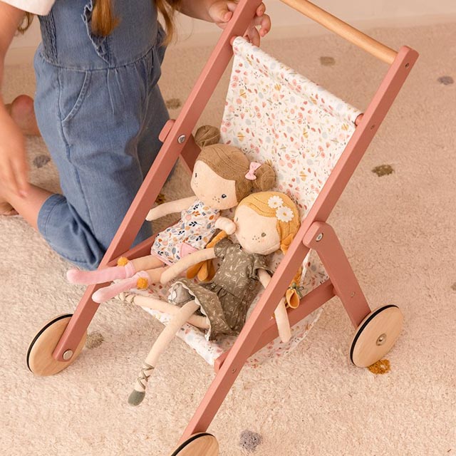 Little Dutch, Wózek drewniany dla lalek