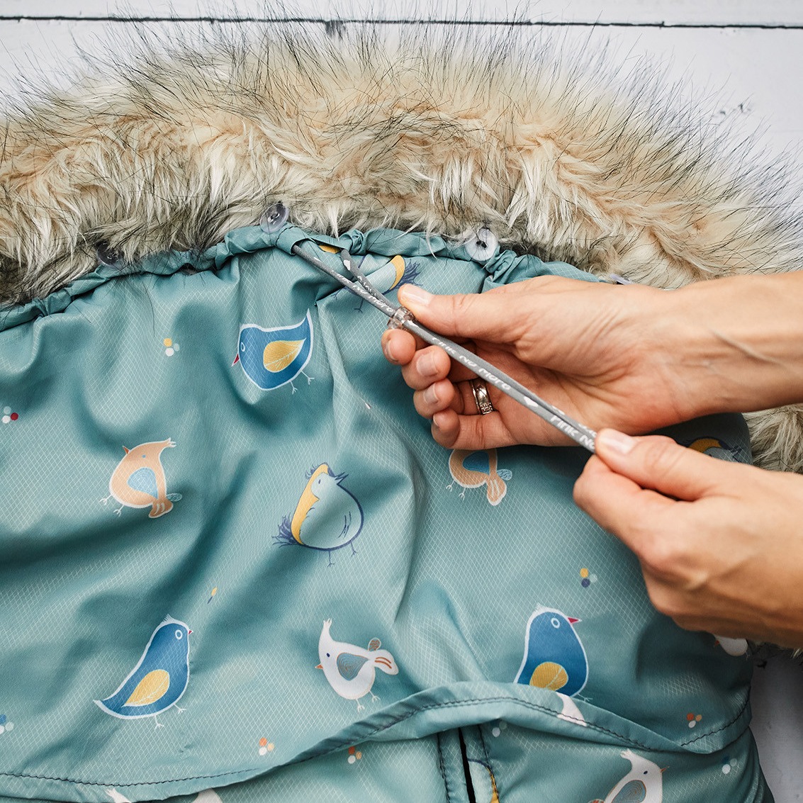 Pink no more, Śpiwór do wózka zimowy - Crazy Birds