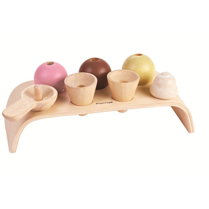 Plan Toys, Pastelowa drewniana lodziarnia Plan Toys, Pastelowa drewniana lodziarnia