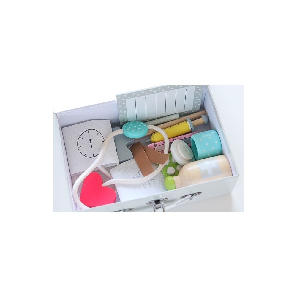 JaBaDaBaDo, Drewniany zestaw lekarski szary