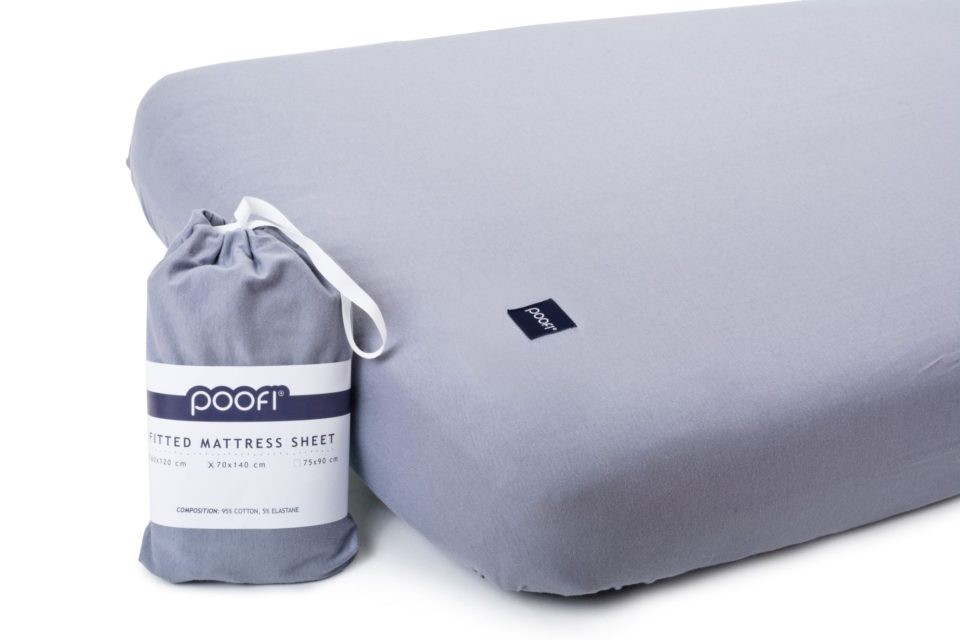 Poofi, Prześcieradło organic popiel 70 × 140 cm