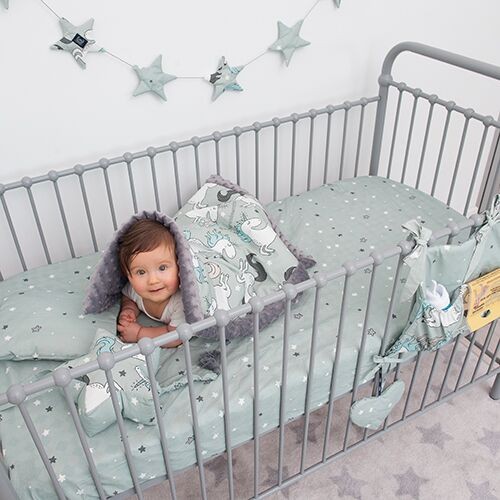 La Millou, Kocyk niemowlaka -Unicorn Rainbor Knight - Grey