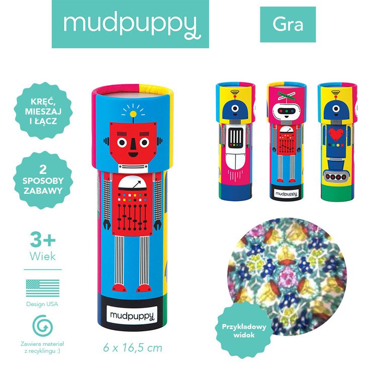 Mudpuppy, Kalejdoskop Mix&Match Roboty 3+ Mudpuppy, Kalejdoskop Mix&Match Roboty 3+