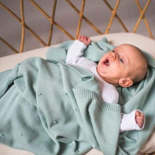 Poofi, Kocyk ażurowy - miętowy