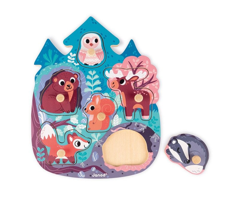 Janod, Puzzle drewniane Wesoły Las