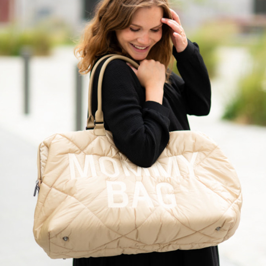 Childhome, Torba Mommy bag Pikowana Beżowa Childhome, Torba Mommy bag Pikowana Beżowa